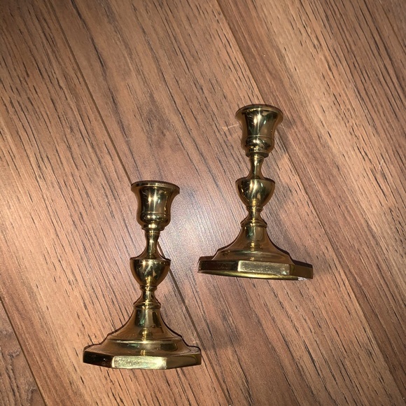 Solid brass candlesticks